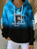 Women's Rugby Team Print Hoodie