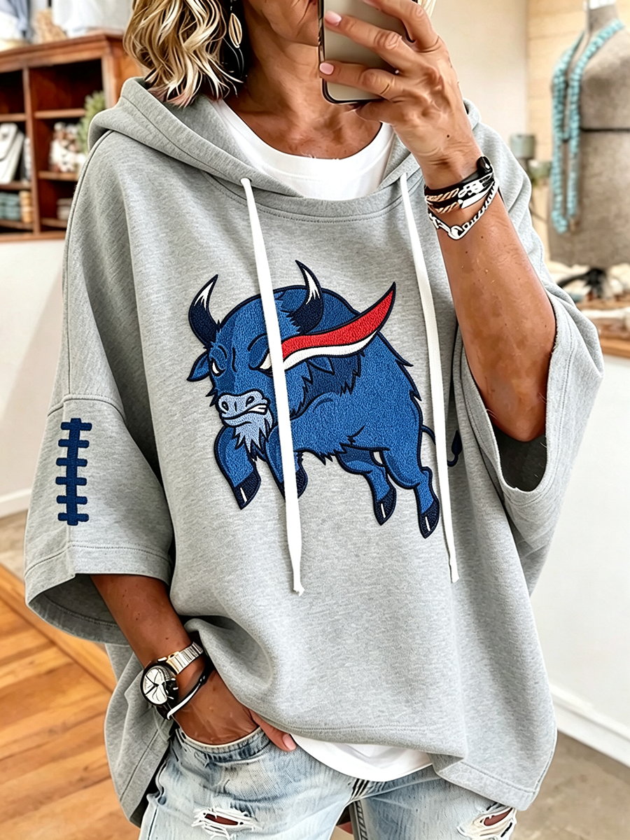 Women'S Go for it! Sports Loose Hoodie