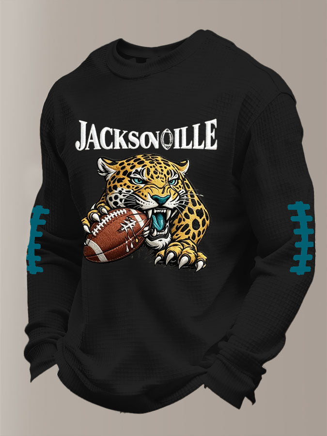 Men'S Football  Printed Waffle T-Shirt
