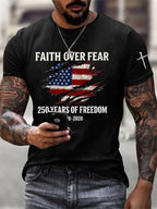 Men'S American Flag Commemorative 250Th Anniversary Classic Pattern Short Sleeve T-Shirt