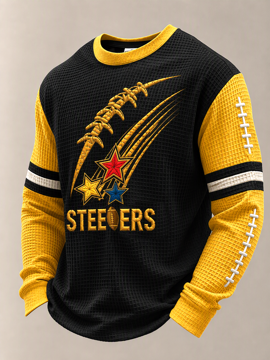 Men'S Football  Printed Waffle T-Shirt