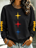 Women's Football Printed Casual Sweatshirt