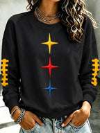 Women's Football Printed Casual Sweatshirt
