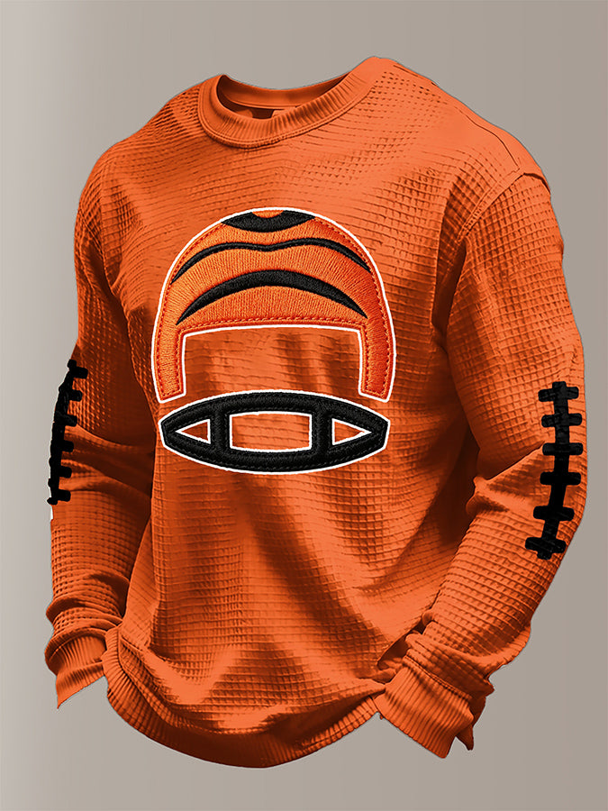 Men'S Football  Printed Waffle T-Shirt