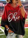 Women's Football Printed Casual Hoodie