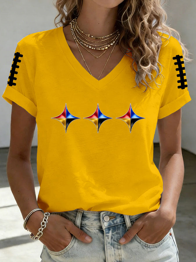 Women'S Football Print Short-Sleeve T-Shirt