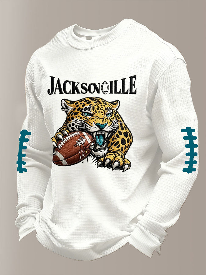 Men'S Football  Printed Waffle T-Shirt