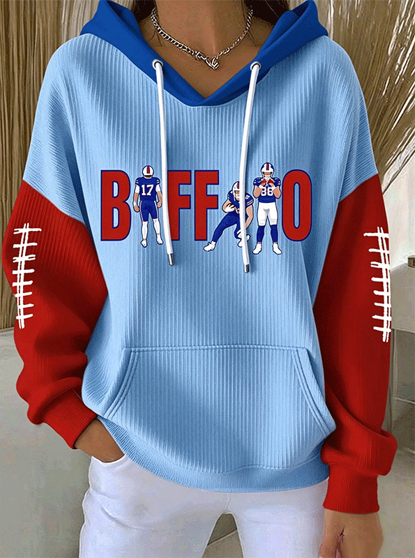 Women'S Football Casual Printed Hoodie