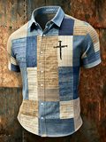 Men's Faith Cross Printed Casual Shirt