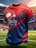 Men's Football Game Print T Shirt