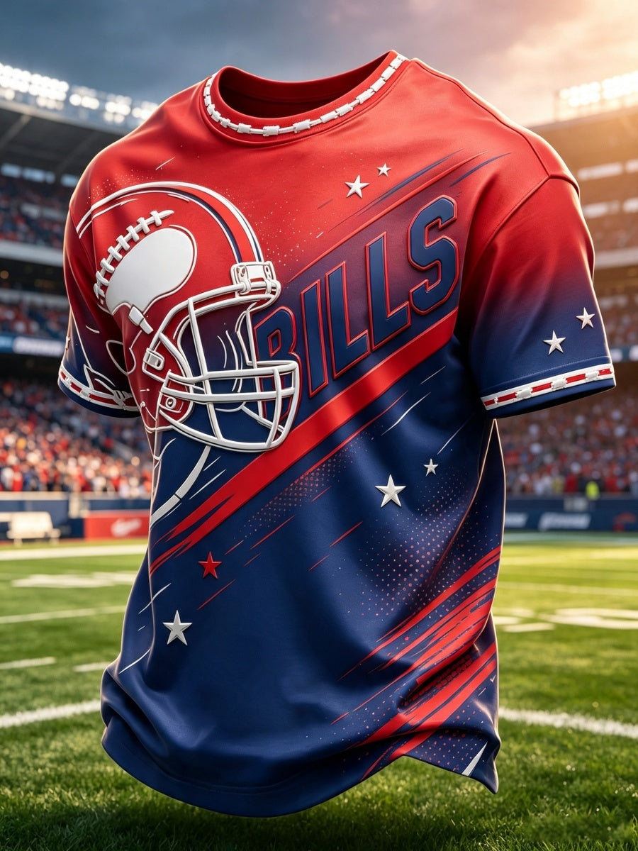 Men's Football Game Print T Shirt