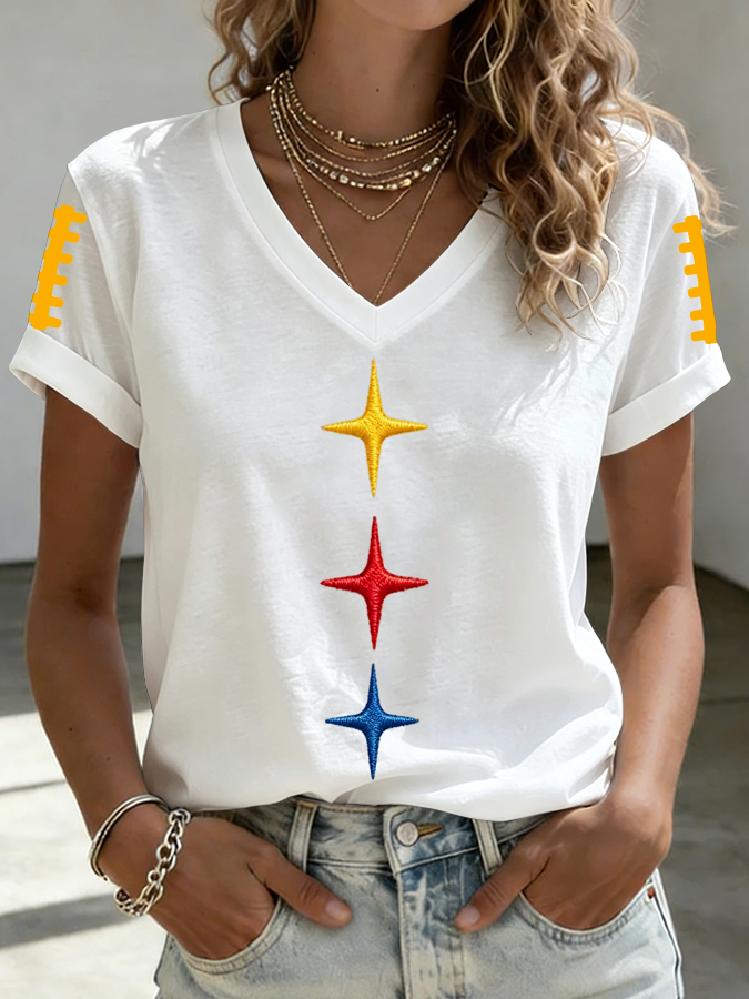 Women's Football Printed Casual Sweatshirt