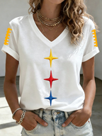 Women's Football Printed Casual Sweatshirt