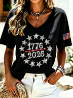 Women's 250 Years Printed Short Sleeve T-shirt