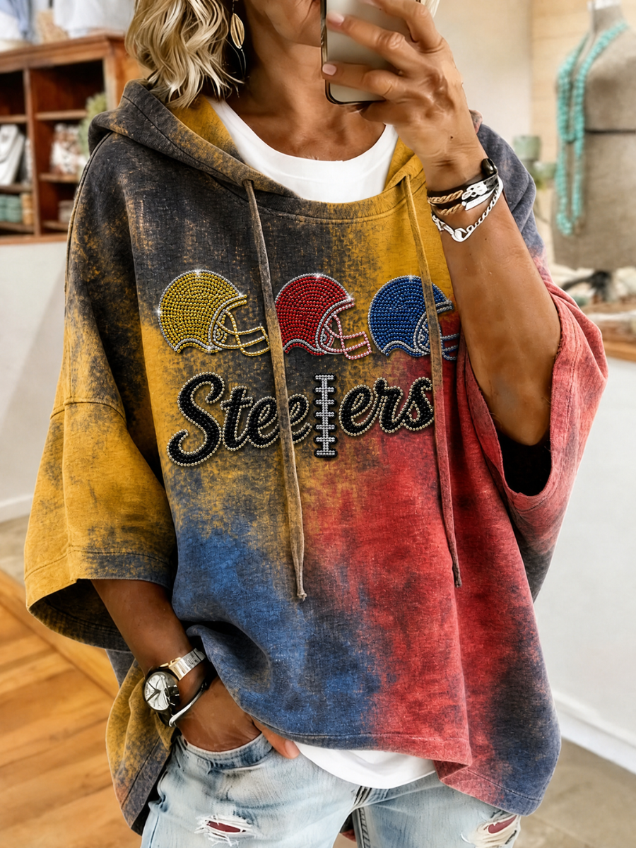 Women's Football Print Hoodie