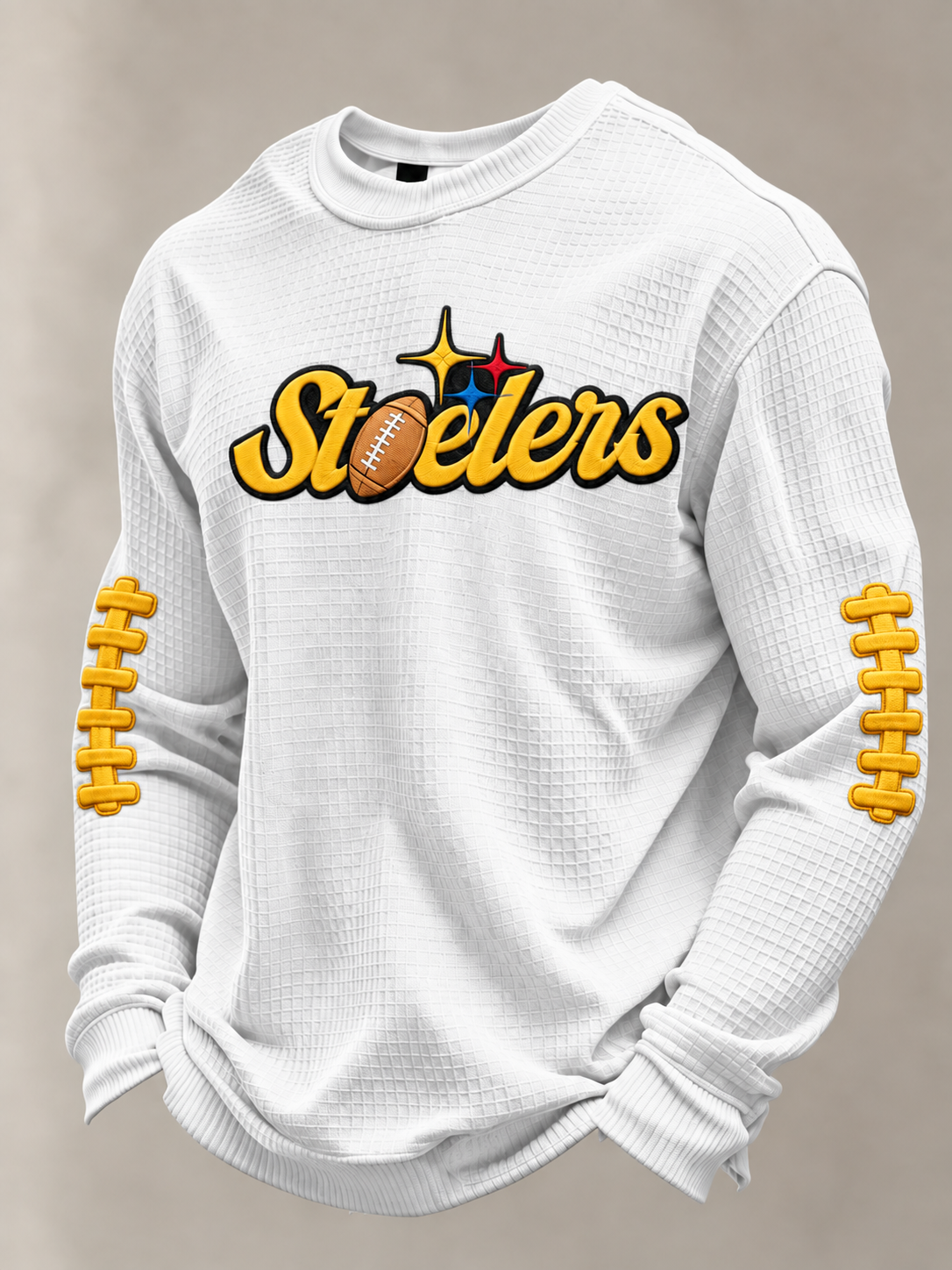 Men'S Football Printed Waffle T-Shirt