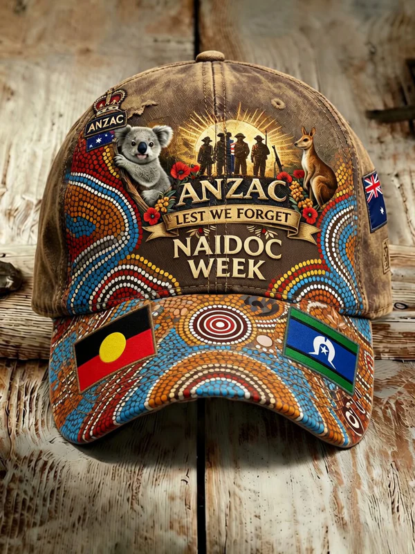 Unisex Retro Australian NAIDOC Week Art Print Casual Hat