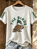 Women'S Retro Rugby Round Neck T-Shirt