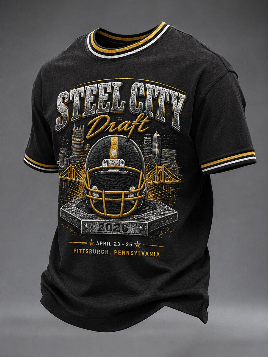 Men's Football Short Sleeves T-shirt