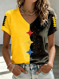 Women'S Football Print Short-Sleeve T-Shirt
