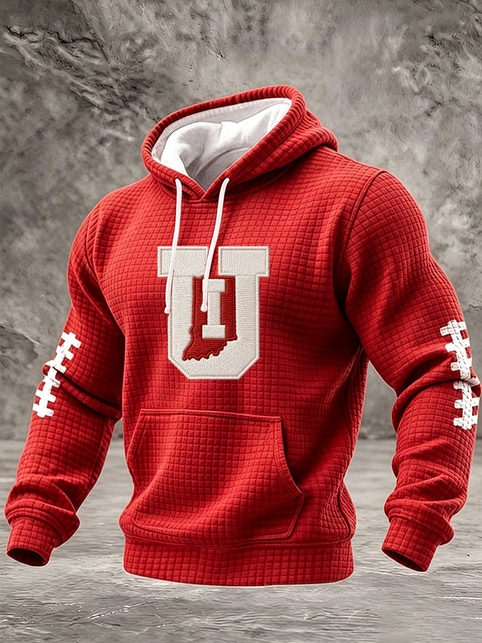 Men's Football Fans Printed Casual Hoodie