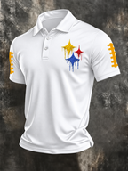 Men'S Football Printed Polo Shirt