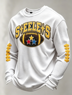 Men'S Football Printed Waffle T-Shirt
