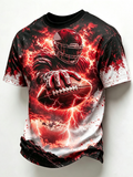 Men's Football Fan Printed Casual T-Shirt