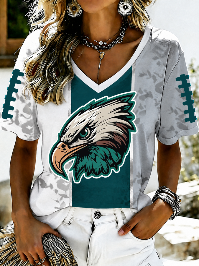 Women's Football Print T-shirt