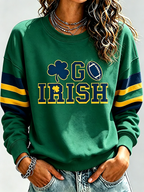 Women'S Retro Rugby Round Neck Sports Shirt