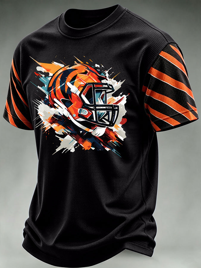Men'S Football Print Waffle T-Shirt