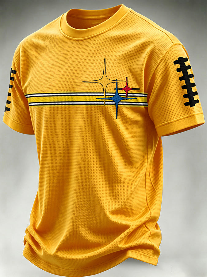 Men'S Football Print Waffle T-Shirt