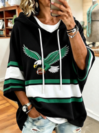 Women's Football Printed Casual Hoodie