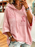 Women'S Breast Cancer Awareness Month Printed Super Large Hoodie