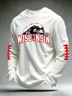 Men'S Football Printed Waffle T-Shirt