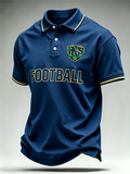 Men'S Retro Rugby Collar Polo Shirt
