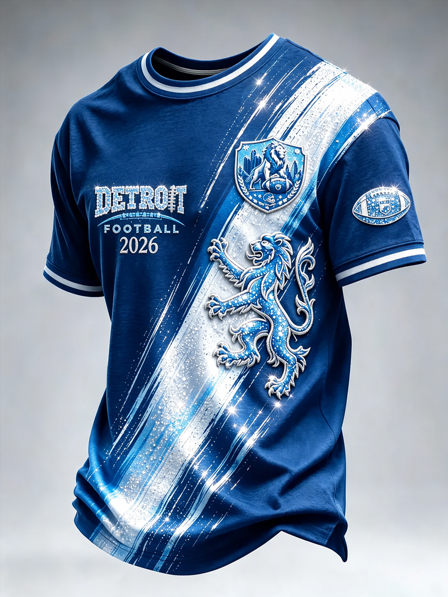 Men'S Football Fan Printed T-Shirt