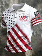 Unisex Casual 250Th Anniversary Celebration Short Sleeved Polo Shirt