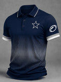 Men'S Rugby Fan Printed Casual Collar Shirt
