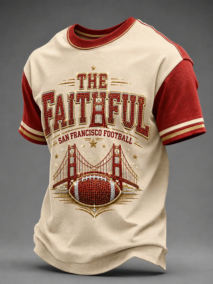 Men's Football Gameday Gift For Football Fans Casual Tee