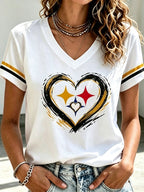 Women'S Football Printed Casual T-Shirt