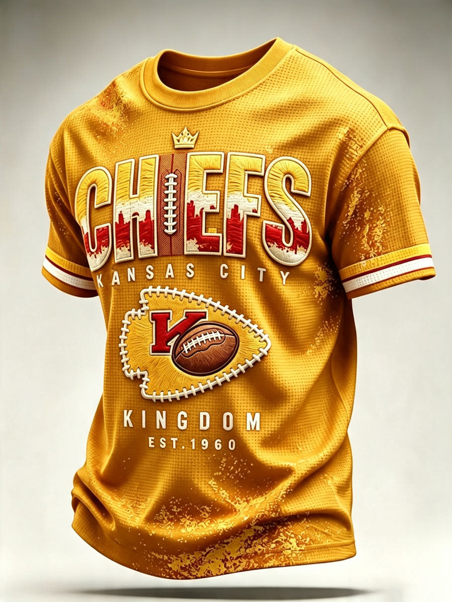 Men'S Football Fan Waffle T-Shirt