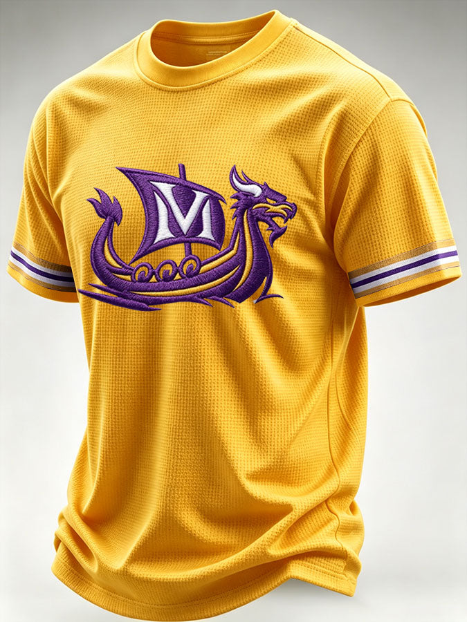 Men'S Football Print Waffle T-Shirt