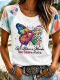 Women'S���We Believe In Miracles Fight Cancer In All Color��� Printed T-Shirts