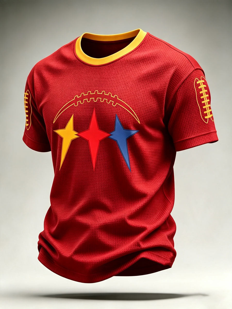 Men'S Football Fan Waffle T-Shirt