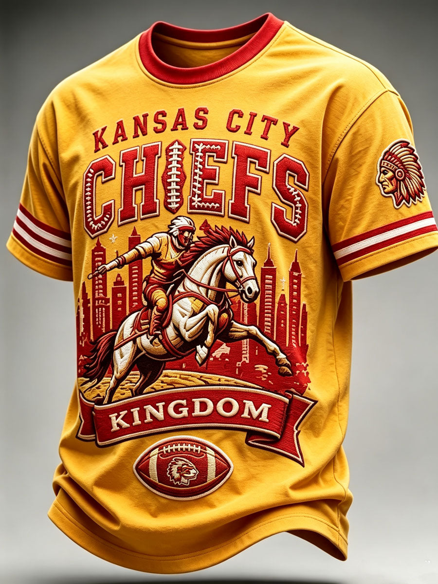 Men'S Football Fan Printed T-Shirt