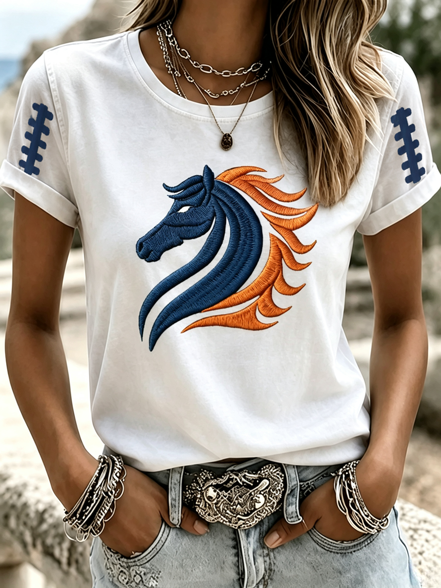 Women'S Gameday Football Lover Casual T-Shirt
