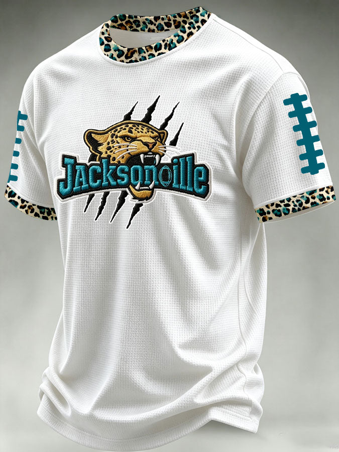 Men'S Football Print Waffle T-Shirt