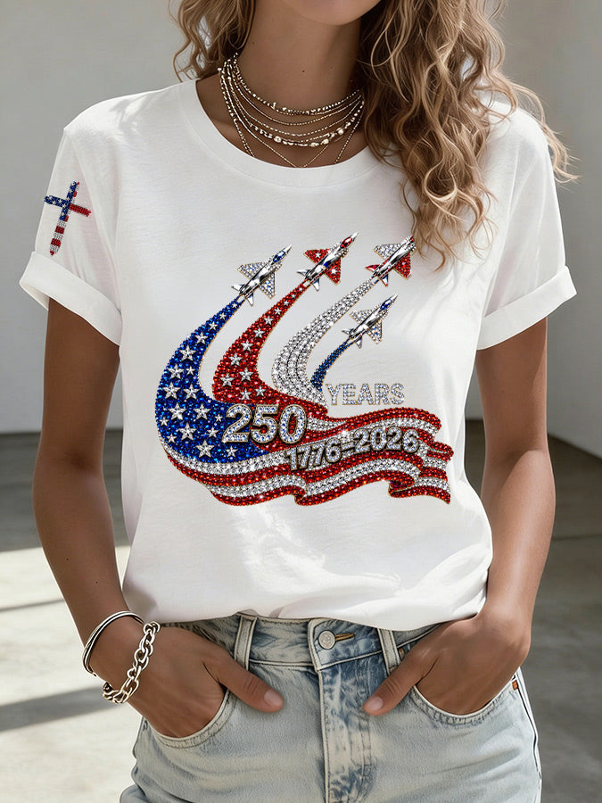 Women'S Casual Patriotic T-Shirt