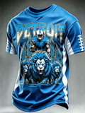 Men's Football Fan Printed Casual T-Shirt